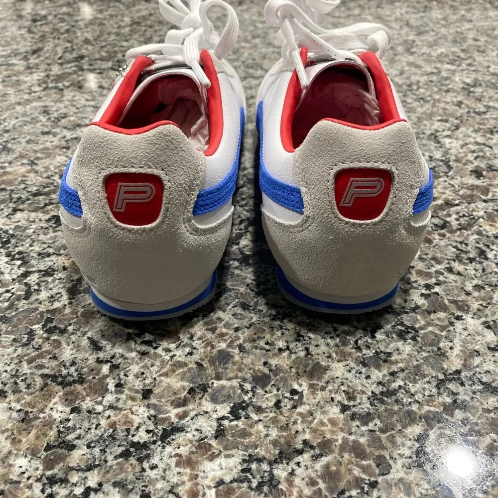 Puma; Las Vegas White and Blue Sneakers with Red Accents; New in box - Picture 4 of 7
